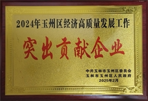 2024年玉州區(qū)經(jīng)濟高質量發(fā)展工作突出貢獻企業(yè)